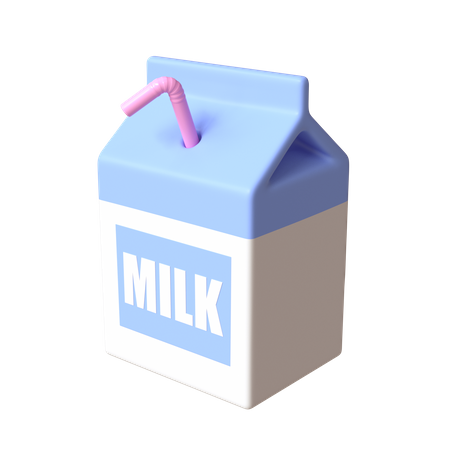 Milk Brick  3D Icon