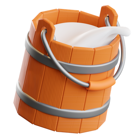 Milk Bucket  3D Icon