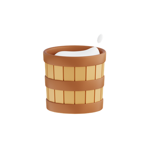 Milk Bucket  3D Illustration