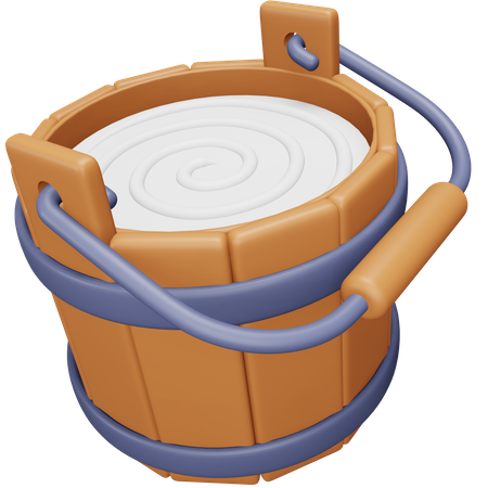 Milk Bucket 3D Icon