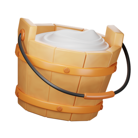 Milk Bucket  3D Icon
