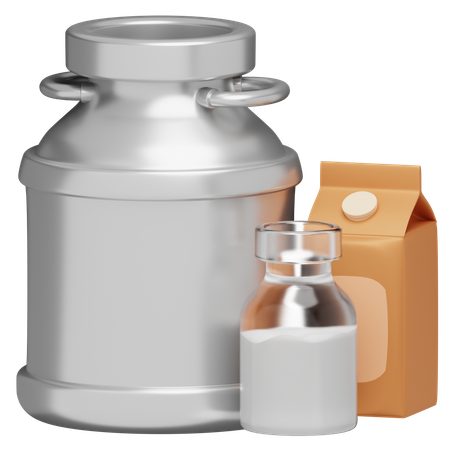 Milk Can  3D Icon