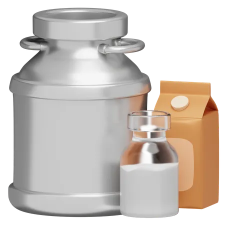 Milk Can  3D Icon