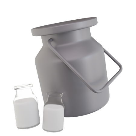 Milk Can  3D Icon