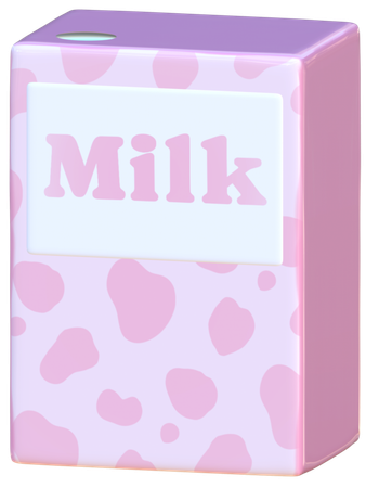 牛乳パック  3D Icon