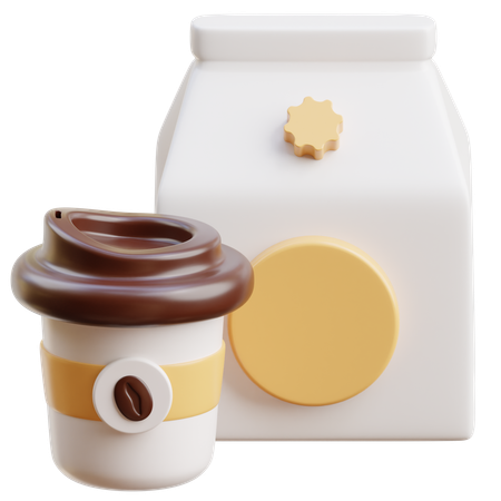 Milk & Coffee  3D Icon