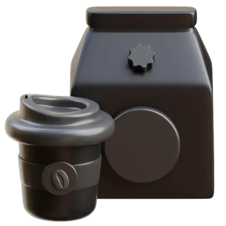 Milk & Coffee  3D Icon