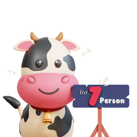 Milk Cow  3D Illustration
