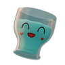 glass emoji 3d logo