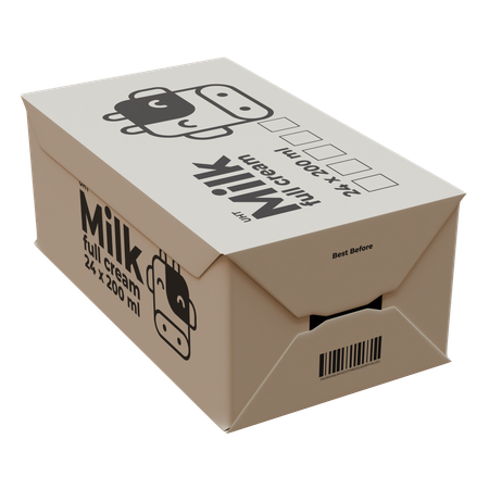 Milk Pack  3D Icon