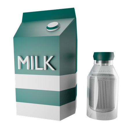 Milk Pack  3D Illustration