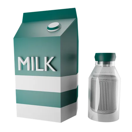 Milk Pack  3D Illustration