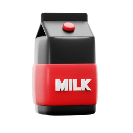 Fresh Milk Package Box Gym Fitness Food Beverage 3 D Icon Illustration Render Design 3D Icon