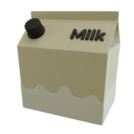 3 D Milk Package Illustration 3D Icon