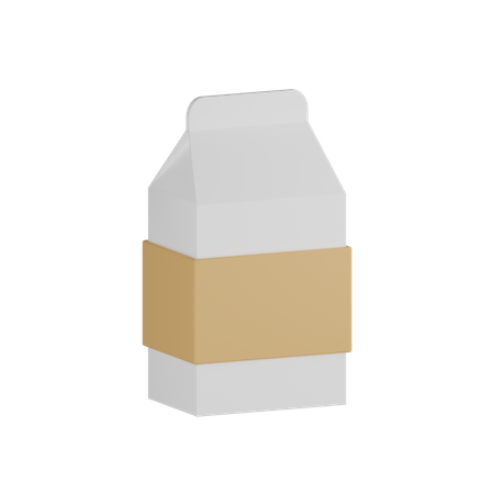 Milk Packet 3D Icon