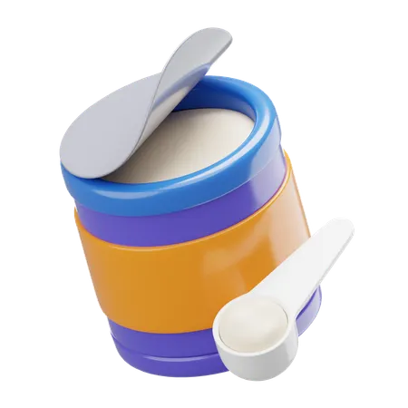 粉ミルク  3D Icon