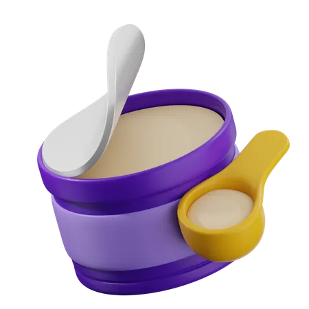 粉ミルク  3D Icon
