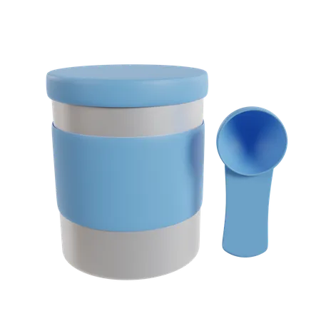 Milk Powder Container  3D Icon