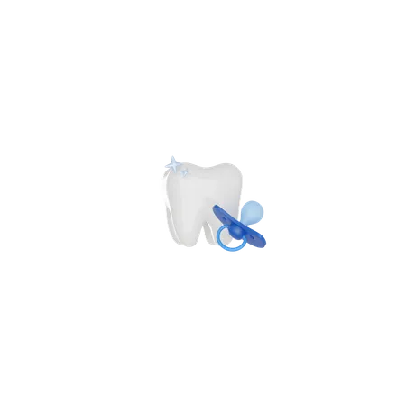 Deciduous Teeth Or Primary Teeth 3 D Render Icon 3D Icon