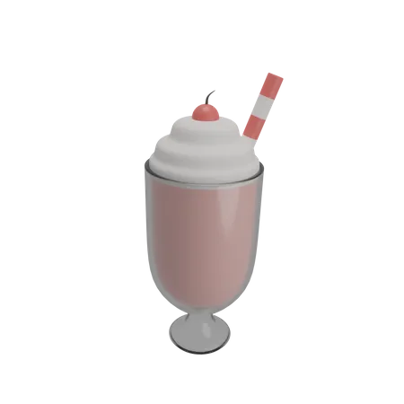 Milkshake  3D Illustration