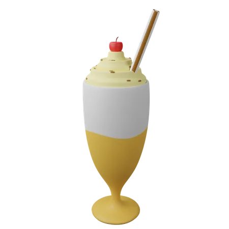 Milkshake  3D Illustration