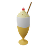 3d milkshake illustration