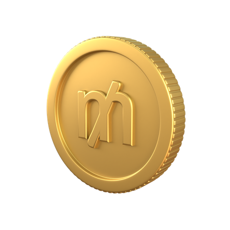 Mill Gold Coin  3D Icon