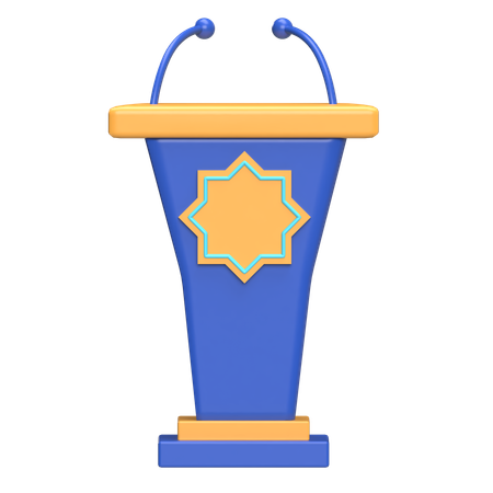 Mimbar Islamic Podium  3D Icon