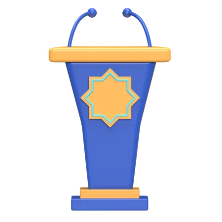 Mimbar Islamic Podium  3D Icon