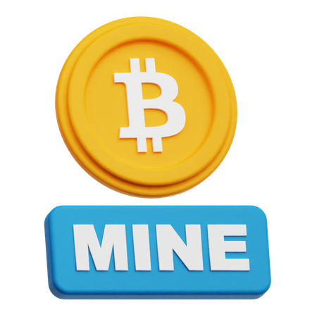 Mina de bitcoins  3D Icon