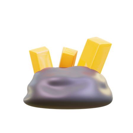 Mina de oro  3D Icon