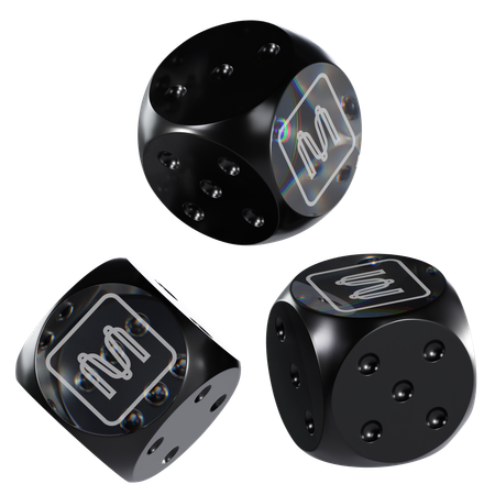 Mina Glass Dice Crypto  3D Icon