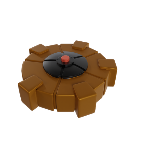 Mina terrestre  3D Icon