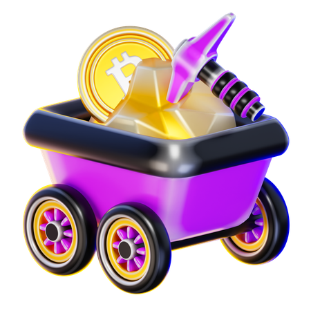 Extraction de bitcoins  3D Icon