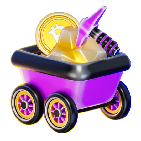 Extraction de bitcoins  3D Icon