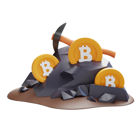 Extraction de bitcoins  3D Icon