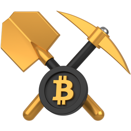 Extraction de bitcoins  3D Icon