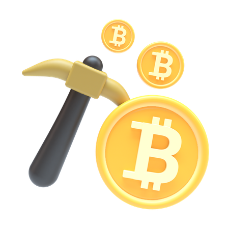 Extraction de bitcoins  3D Icon