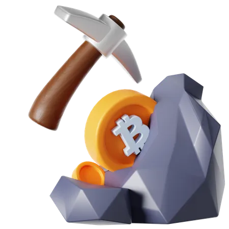 Extraction de crypto-monnaie  3D Icon