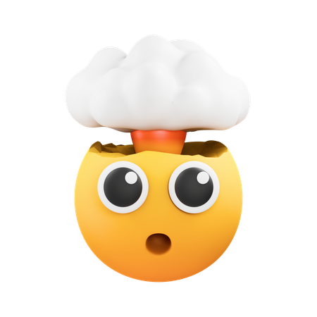 Mind blow emoji  3D Icon