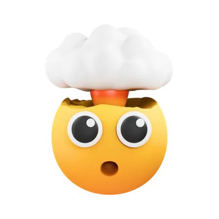 Mind blow emoji  3D Icon