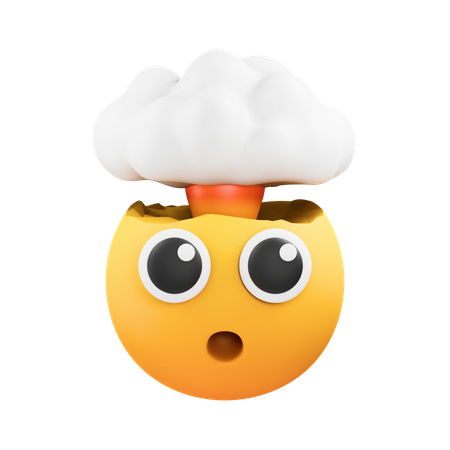 Mind blow emoji  3D Icon