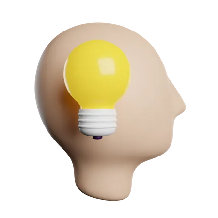 Mind Idea Creative 3D Icon