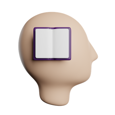 Mind Learning 3D Icon