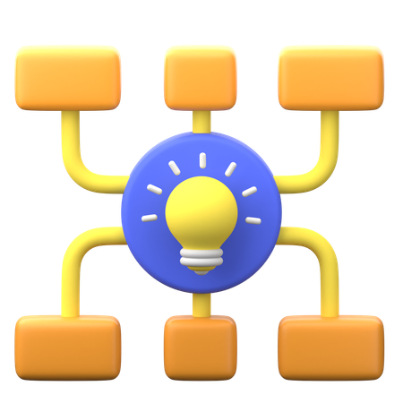 Mind Map Diagram  3D Icon