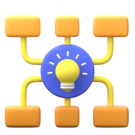 Mind Map Diagram  3D Icon