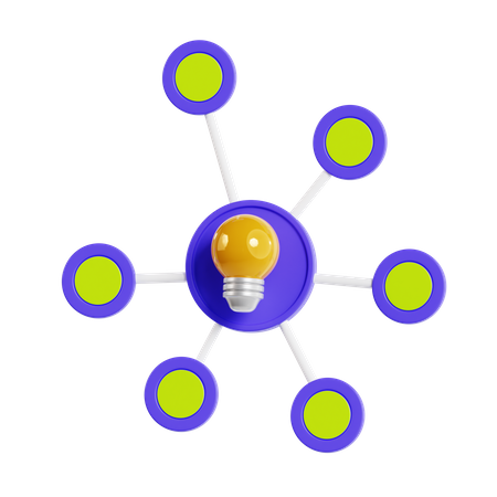 Mind Mapping  3D Icon