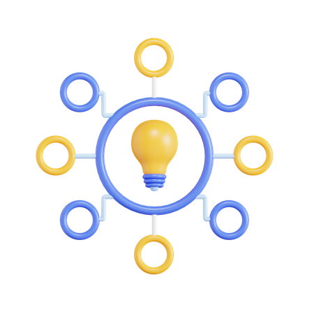 Mind Mapping  3D Icon