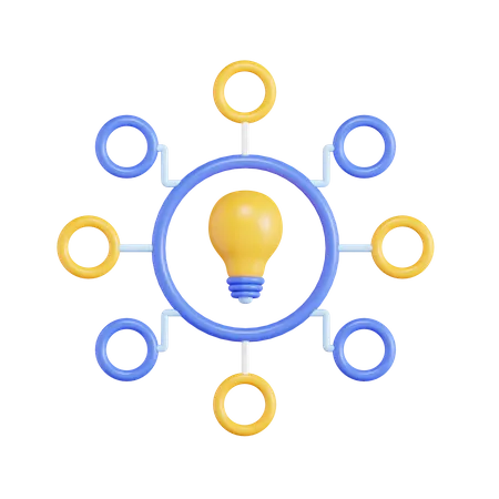 Mind Mapping  3D Icon