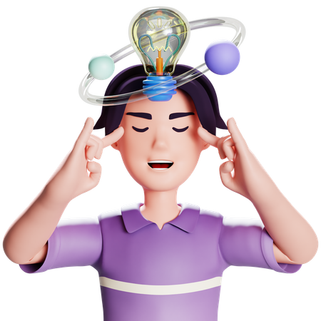 Mind Thinking  3D Icon